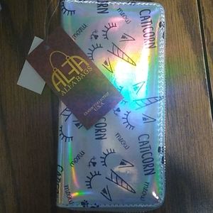Alpha Bags wallet shiny caticorn NEW